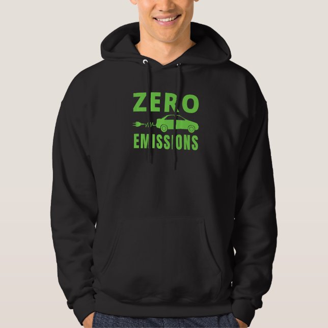 Veste À Capuche Zéro émission 100% du temps voiture électrique EV (Devant)