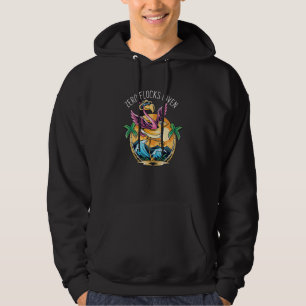 Veste À Capuche Zéro troupeau donné drôle de plage flamingo