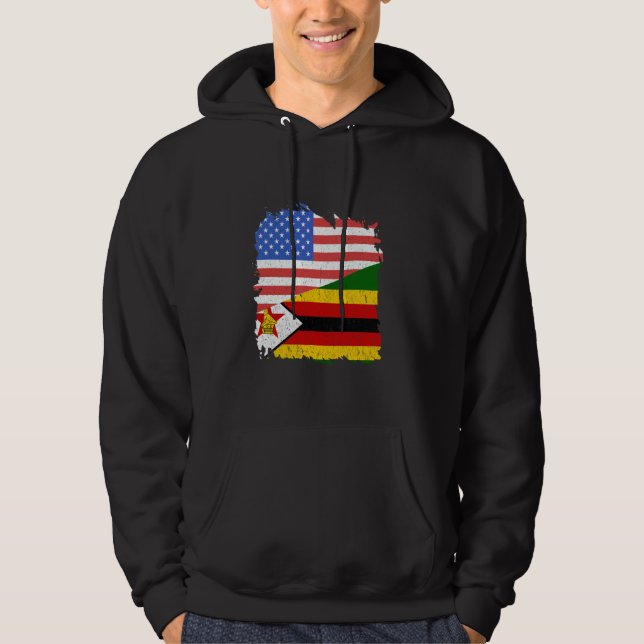 Veste À Capuche Zimbabwe Zimbabwe Zimbabwe Zimbabwe Roots USA Amér (Devant)