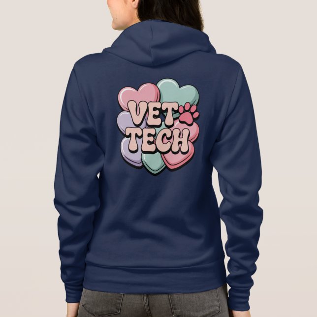 Veste à capuche zippée Vet Tech Valentine's Heart (Dos)