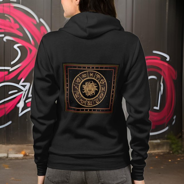 Veste À Capuche Zodiac Astrologie Signes de roue (Créateur téléchargé)