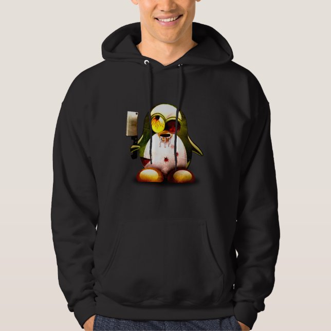 Veste À Capuche Zombi Tux (Linux Tux) (Devant)