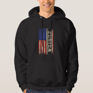 Veste À Capuche ZUNIGA Nom Chemise ZUNIGA Nom American Flag