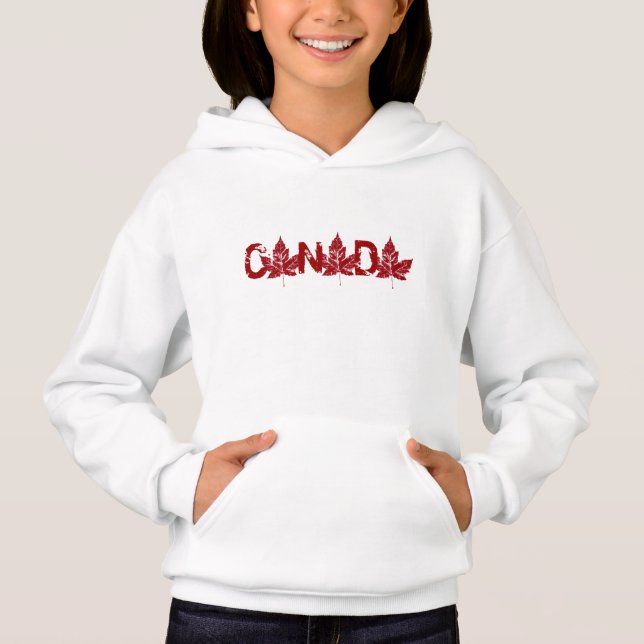 Veste à capuchon pour enfants Canada Cadeau souven (Devant)