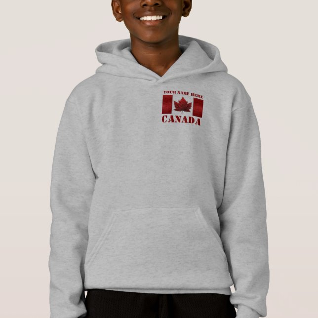 Veste Canada pour enfant Sweat - shirt à capuche p (Devant)