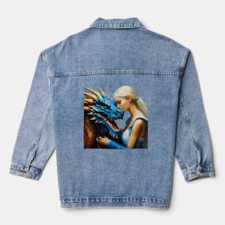 Veste Denim avec Blue Dragon et Girl Design