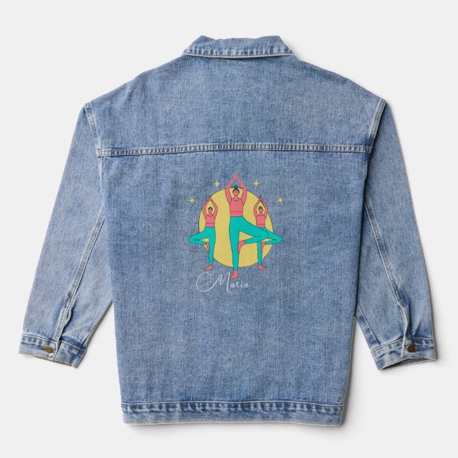 Veste Denim avec design unique inspiré du Yoga (Verso)