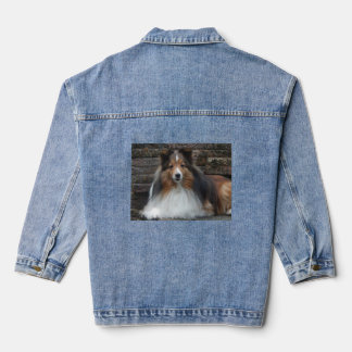 Veste Denim avec image Sheltie
