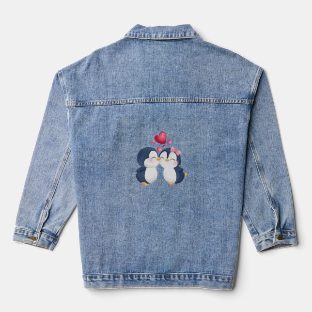 Veste Denim en pingouin personnalisé (Verso)