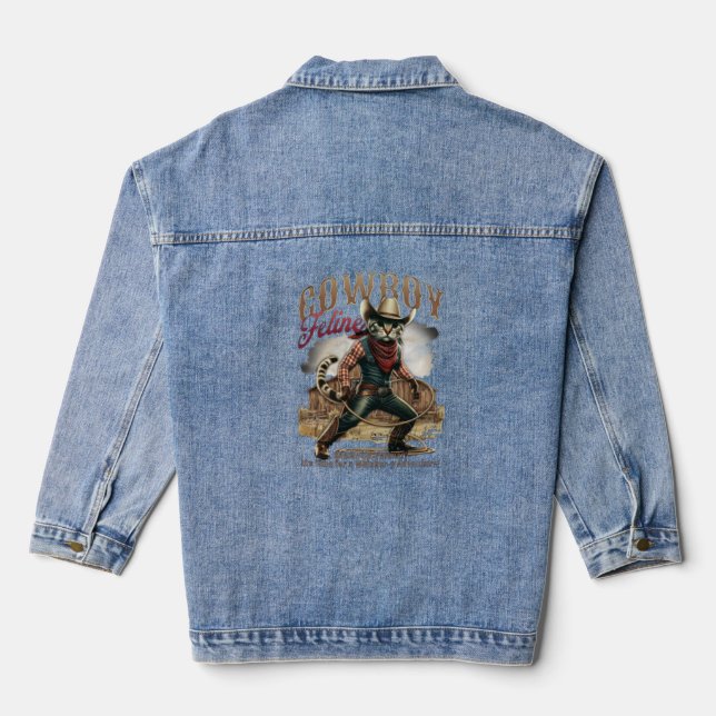 Veste Denim Femme (Jean Jacket) Cette coutume avec (Verso)