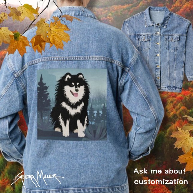Veste Denim FINNISH LAPPHUND (Créateur téléchargé)