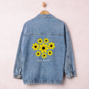 Veste Denim Mariage de mariée de tournesol personn
