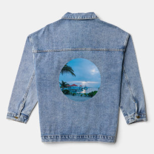 Veste Denim Oasis Tropical : Palm Trees & Resort