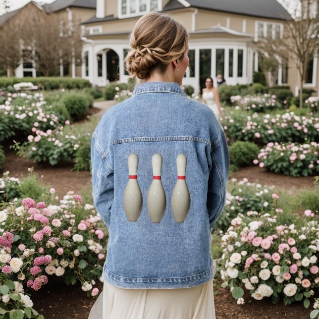 Veste Denim Pins Bowling (Mariage Retour)