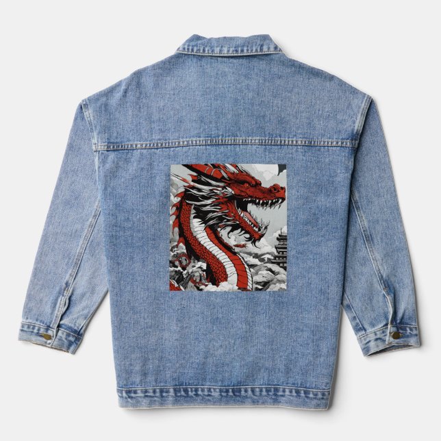 Veste Dragon Denim au design branché (Verso)