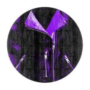 Veste en cuir Purple planche à découper ronde