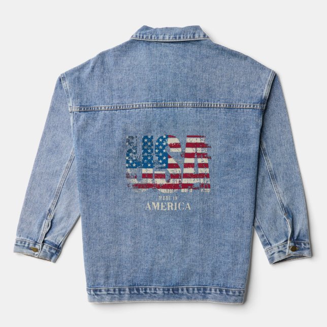 Veste en Denim - Vêtements à typographie Jean Jack (Verso)
