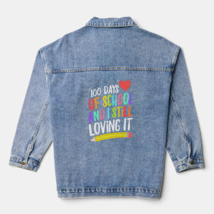 Veste En Jean 100 Jours De Chemise Scolaire Et Je L'Aime Toujour