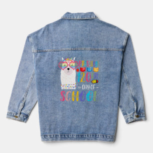 Veste En Jean 120ème Jour De L'École No Prob Llama 120 Jours De