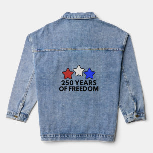 Veste En Jean 250 Ans de Liberté Patriotique
