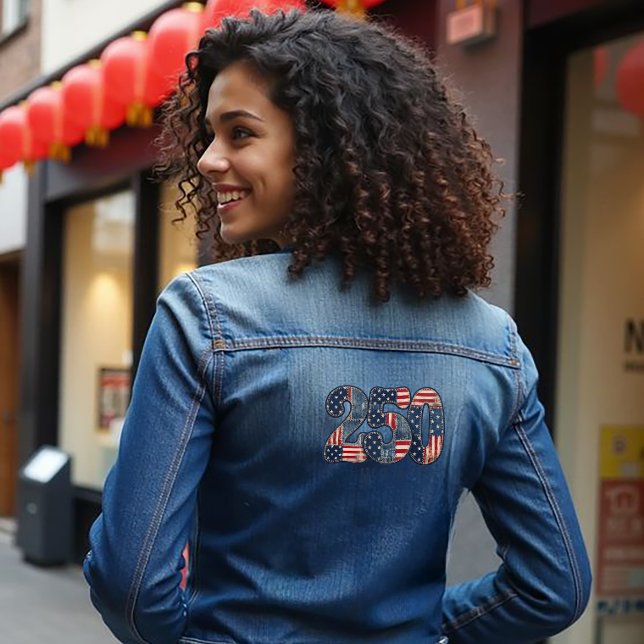 Veste En Jean 250 Ans de Patchwork Faux de Liberté (Créateur téléchargé)