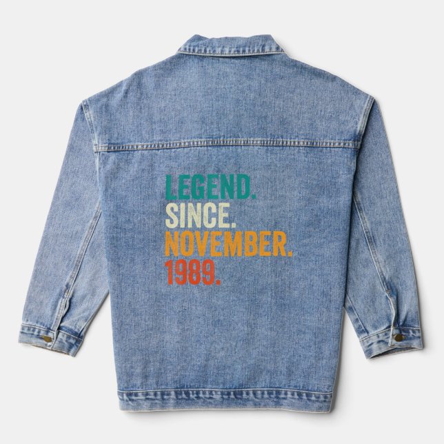 Veste En Jean 33 ans de légende depuis novembre 1989 33e oiseau (Verso)