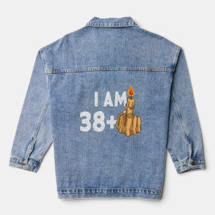 Veste En Jean 38+1 Doigt moyen 39e Anniversaire Provocateur
