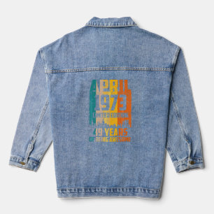 Veste En Jean 49e anniversaire 49 ans stupéfiant depuis avril 19