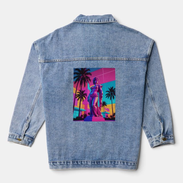Veste En Jean 80s Vaporwave Vénus Vibes Tee (Verso)