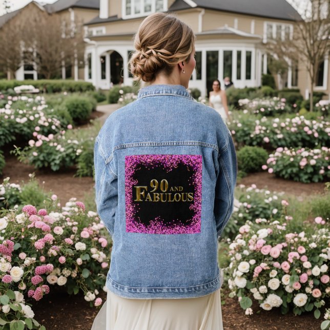 Veste En Jean 90e anniversaire  (Mariage Retour)