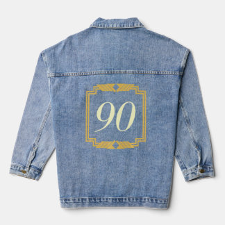 Veste En Jean 90e anniversaire dire 90 ans fête