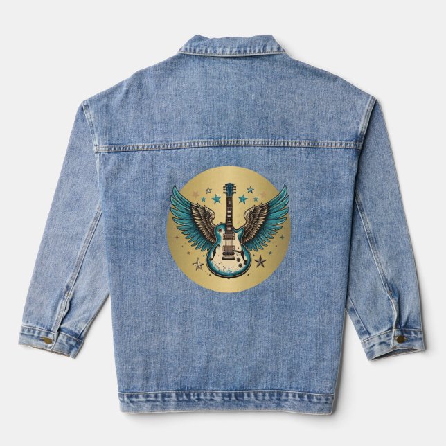 Veste en jean à guitare vintage (Verso)