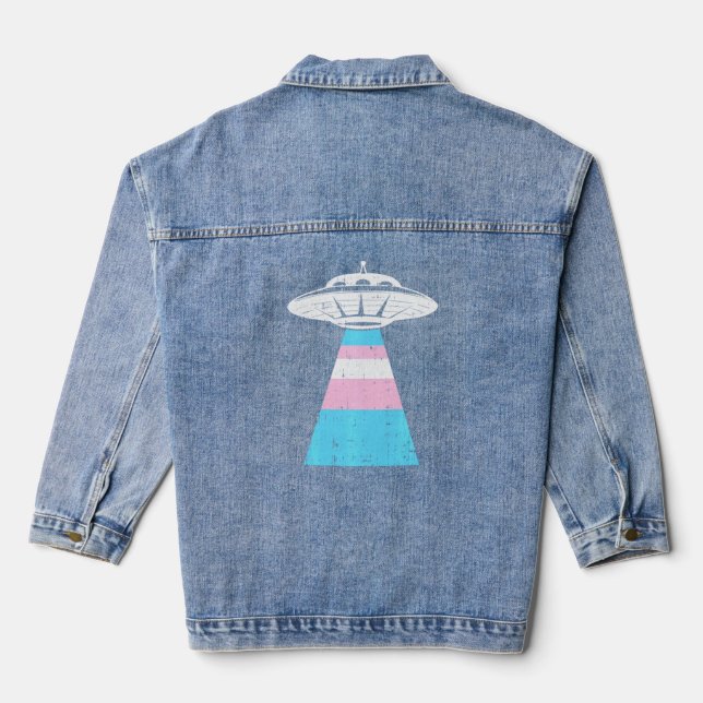 Veste En Jean Abduction d'Alien Transgenre Pride Lgbt Q Gaylien  (Verso)