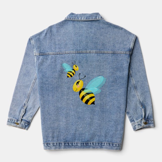 Veste En Jean abeille heureuse (Verso)