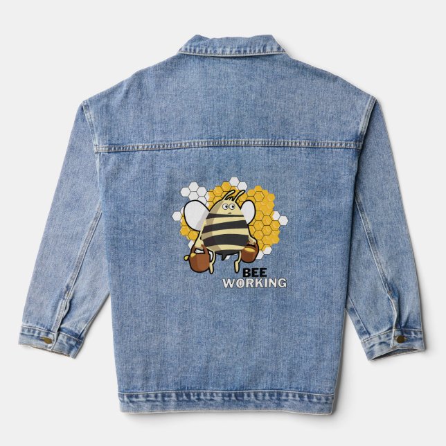 Veste En Jean abeille travaillant (Verso)