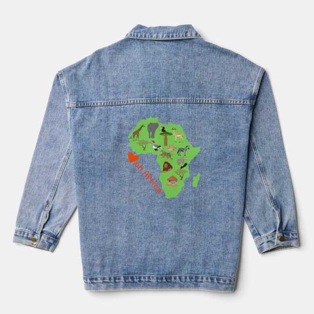Veste En Jean Abstrait africain (Verso)