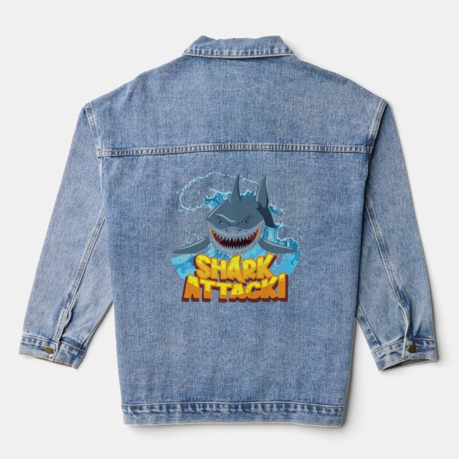 Veste En Jean action des requins (Verso)