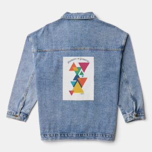 Veste En Jean ADOM Geometric Art Tee à manches longues