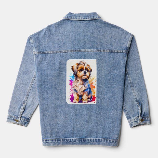 Veste En Jean Adorable Shih Tzu (Verso)