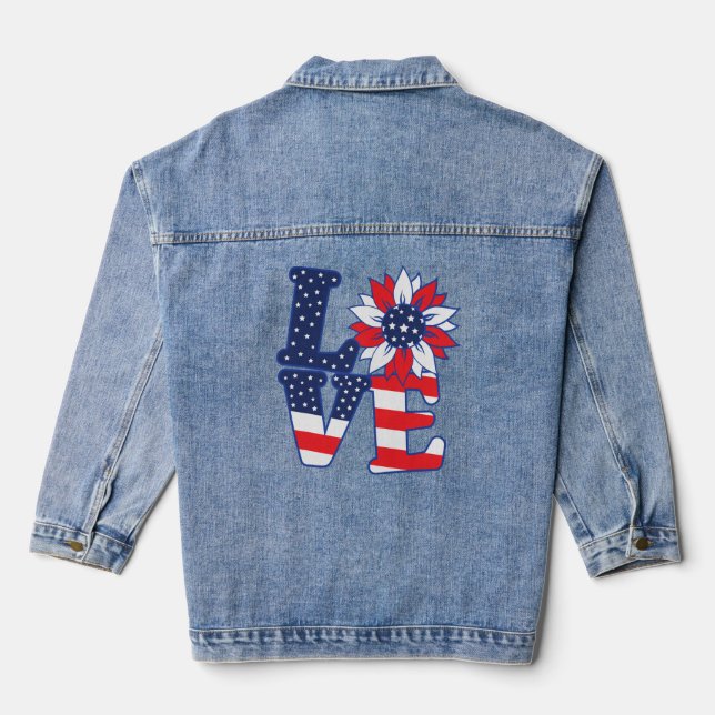 Veste En Jean Affaire Amoureuse Américaine (Verso)
