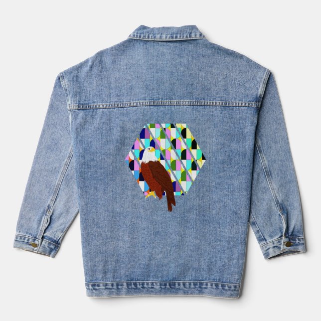 Veste En Jean Aigle moderne du milieu du siècle (Verso)