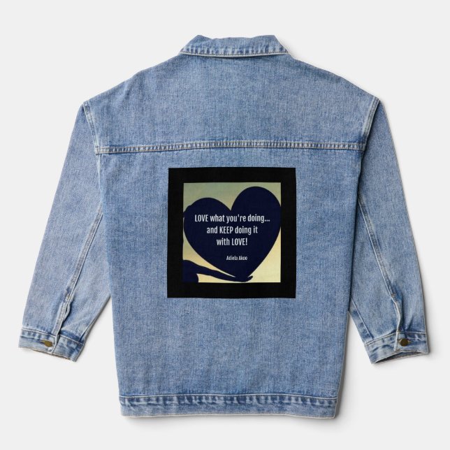 Veste En Jean AIMER ce que vous faites Denim Jacket - Adiela Ako (Verso)
