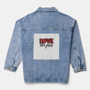 Veste En Jean Aimez comme Jésus Modèle de T-shirt chrétien vinta