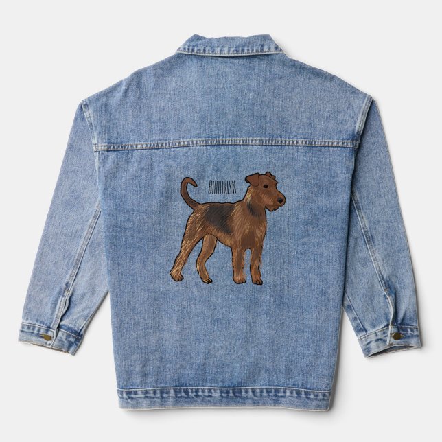 Veste En Jean Airedale terrier dog cartoon (Verso)