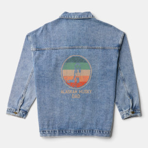 Veste En Jean Alaskan Husky Chien Vintage Alaskan Husky Papa