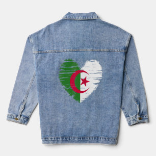 Veste En Jean Algérie Heart Algérie Drapeau algérien Fierté algé