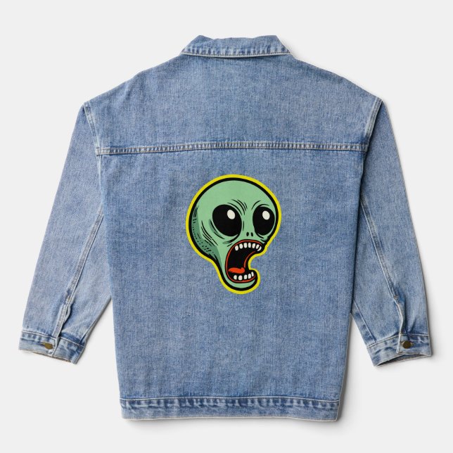 Veste En Jean Alien hurlant (Verso)
