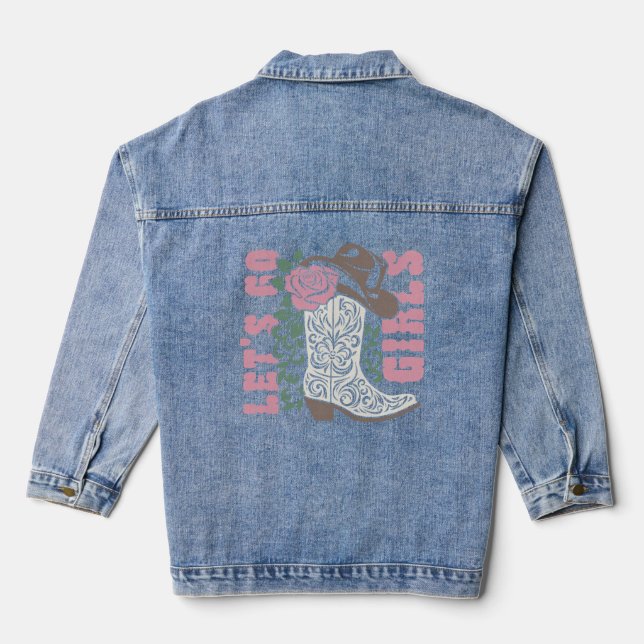 Veste En Jean Allons les filles (Verso)