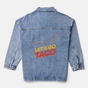 Veste En Jean Allons voir TACO Empreintes de poulet
