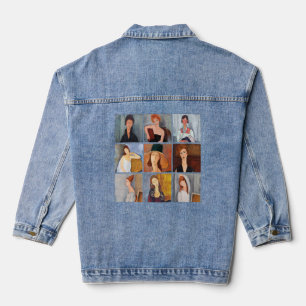 Veste En Jean Amedeo Modigliani - Collage de chefs-d'oeuvre